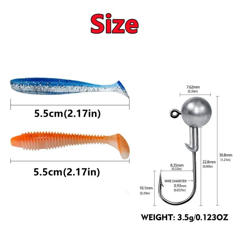 Soft Plastic Worm Lure Assortment Kit – 15/30/50pc Silicone Bass Baits Nova Fishing & Outdoors