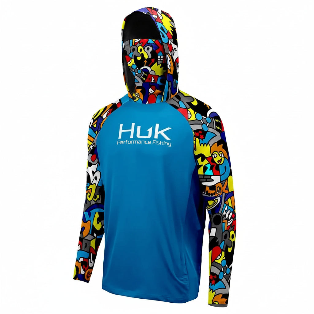Nova Men's UPF 50+ Fishing Hoodie with Built-In Face Mask XDYHUK0742 Nova Fishing & Outdoors