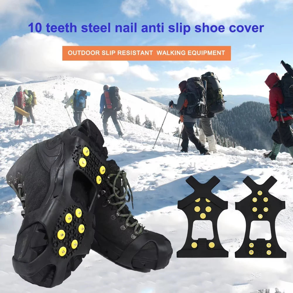 10-Tooth Ice Cleats for Winter Hiking & Mountain Traction Nova Fishing & Outdoors