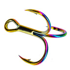 Nova Colorful Treble Hooks – Antirust Barbed Lure Hooks, Sizes #4-#10 (10-Pack)