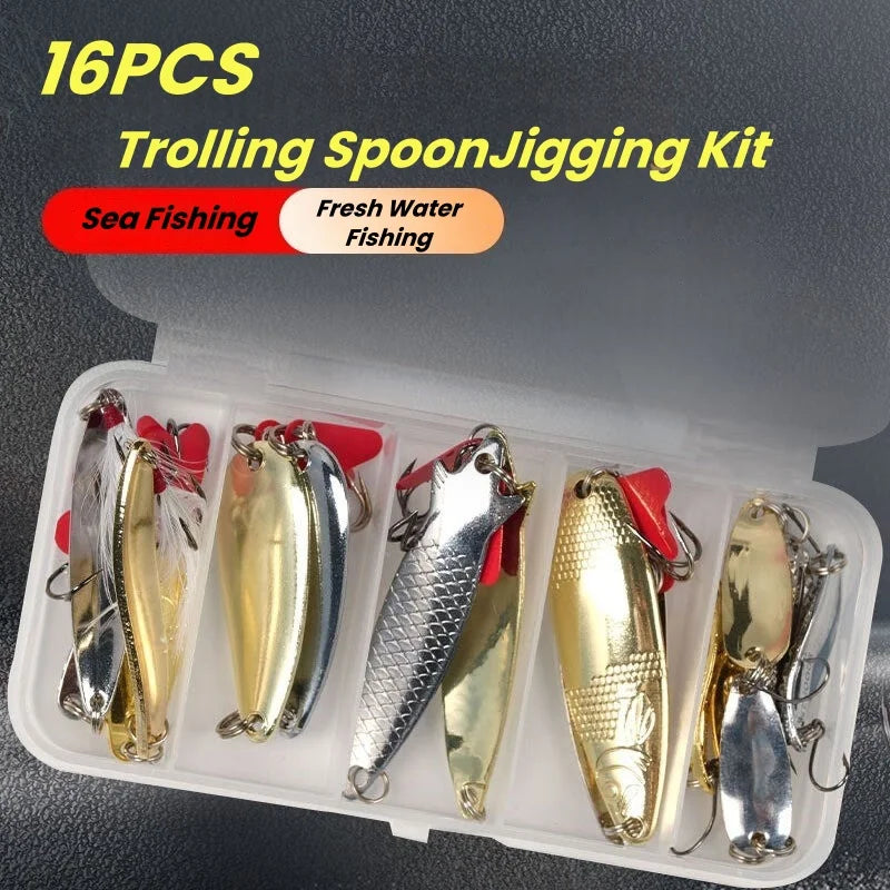 16-Piece Master Fishing Lure Kit with Tackle Box Nova Fishing & Outdoors