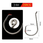 Nova Octopus Circle Hooks – Chemically Sharpened Carbon Steel Bait Hooks (50pc / 25pc) Barbed Hook-2-0 Nova Fishing & Outdoors