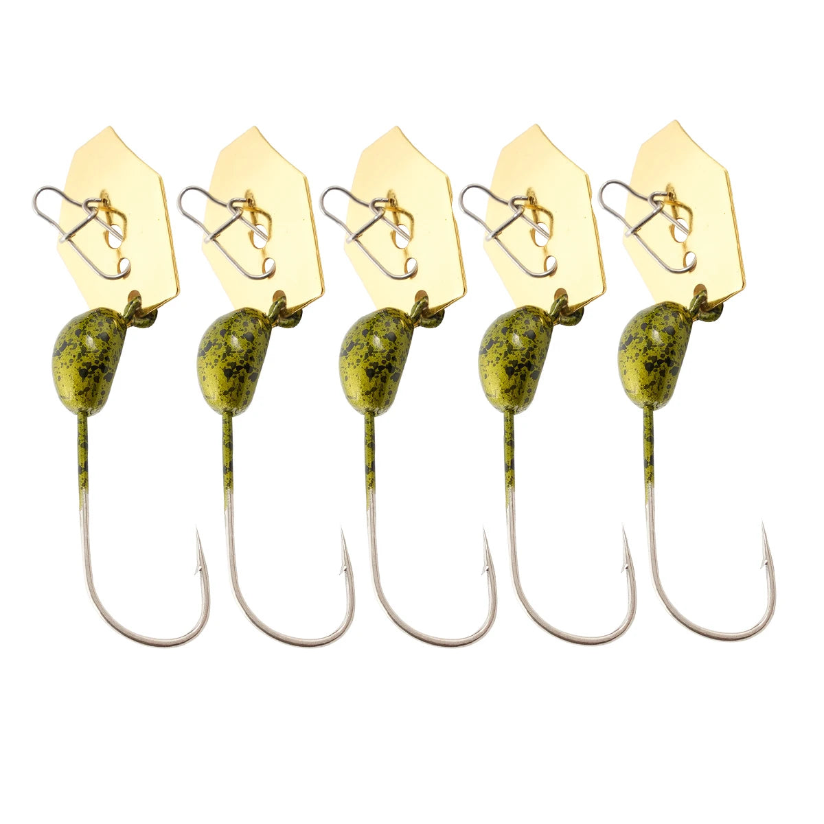 Nova 5pcs Jig Head Hook with Spinner 4.5g Lure Hook DIY Soft Worm Wobbler Fishing Tackle D Nova Fishing & Outdoors