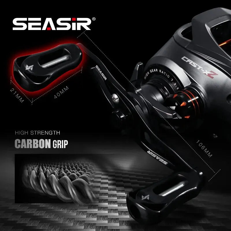 High-Speed Baitcasting Reel – 7.3:1 Gear Ratio with Ceramic Hybrid Bearings Nova Fishing & Outdoors