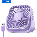 USB Portable Mini Fan – 3-Speed Quiet Cooling for Camping & Outdoors Purple Nova Fishing & Outdoors