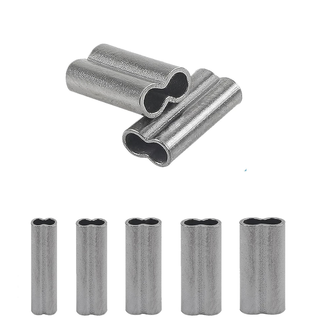 Nova Copper Crimp Sleeves – Double-Barrel Leader Crimps for Wire Rigs (200pc)