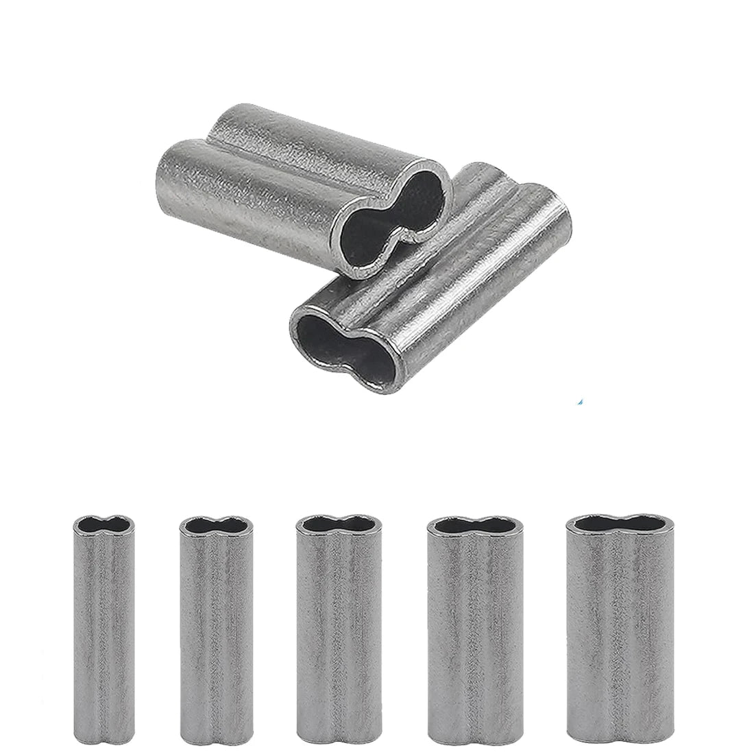 Nova Copper Crimp Sleeves – Double-Barrel Leader Crimps for Wire Rigs (200pc)