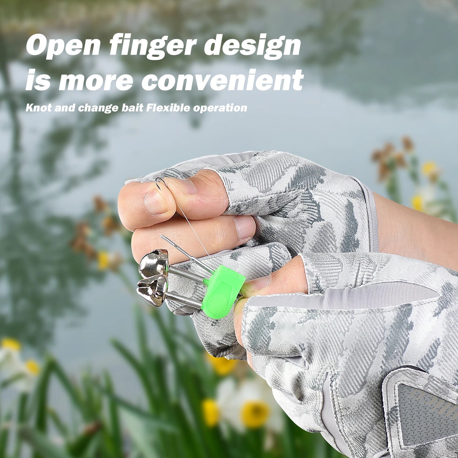 Nova Sun Protection Fishing Gloves – Breathable Anti-Slip Three-Finger Gloves for Men