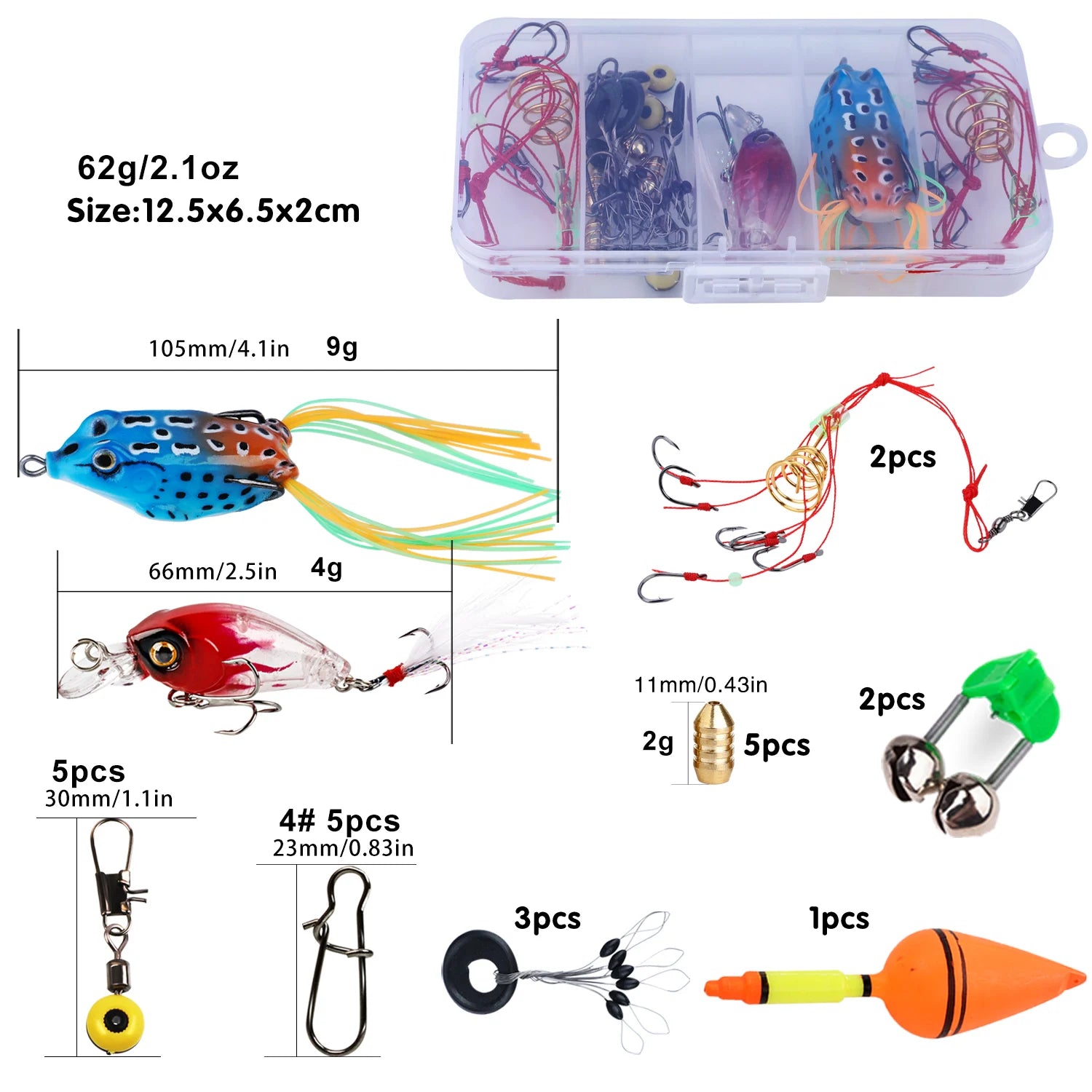 Nova Freshwater Fishing Starter Pack - Soft Plastics, Jigheads, and Rigging Hardware Box Combo Lure set 3 Nova Fishing & Outdoors