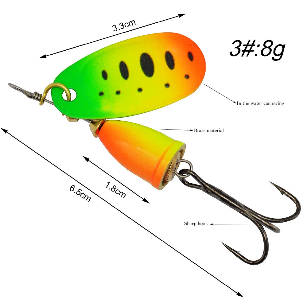 8g Copper Bell Sonic Spinner Bait with Rotating Metal Sequins Nova Fishing & Outdoors