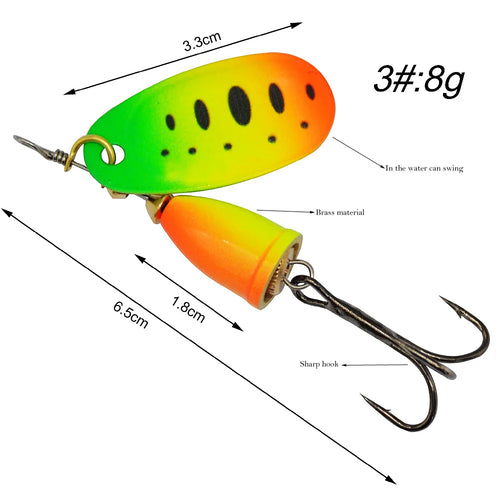 8g Copper Bell Sonic Spinner Bait with Rotating Metal Sequins Nova Fishing & Outdoors