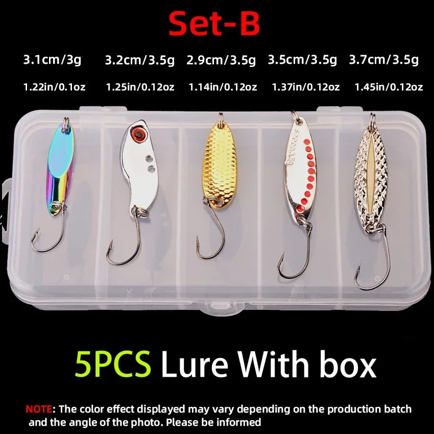 5-Piece Sinking Metal VIB Vibration Lure Set 5PCS Set B Nova Fishing & Outdoors