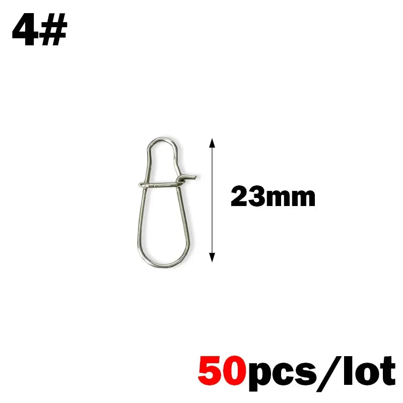 Nova Pin Swivels – Stainless Steel Rolling Swivel Lure Clips, Saltwater (50pc) Size 4 Nova Fishing & Outdoors