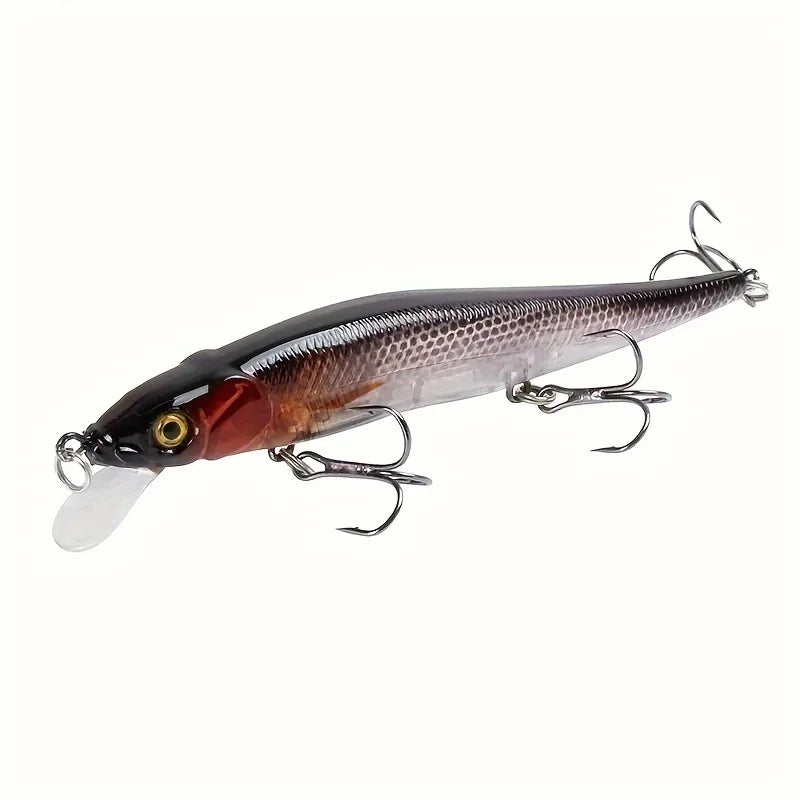 4.5in Sinking Minnow Crankbait Hard Bait – Pike & Carp Lure Brown Nova Fishing & Outdoors