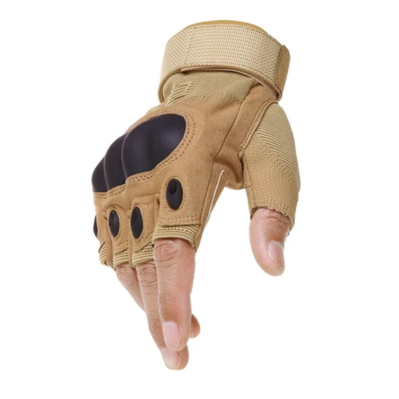 Magnetic Quick-Release Fingerless Fishing Gloves with Anti-Puncture Palm Sand color Nova Fishing & Outdoors