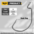 Nova EWG Worm Hooks – Bulk 100-Pack Wide Gap Offset Hooks for Texas Rig Bass