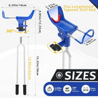 360° Adjustable Fishing Rod Holder, Heavy Duty Portable Foldable Stand with Ground Spike for Bank & Catfishing, Rust-Proof Nova Fishing & Outdoors