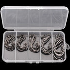 Nova Barbed Catfish Hooks – Circle Hook Assortment Box, Sizes 1/0–5/0, High Carbon Steel (50pc)