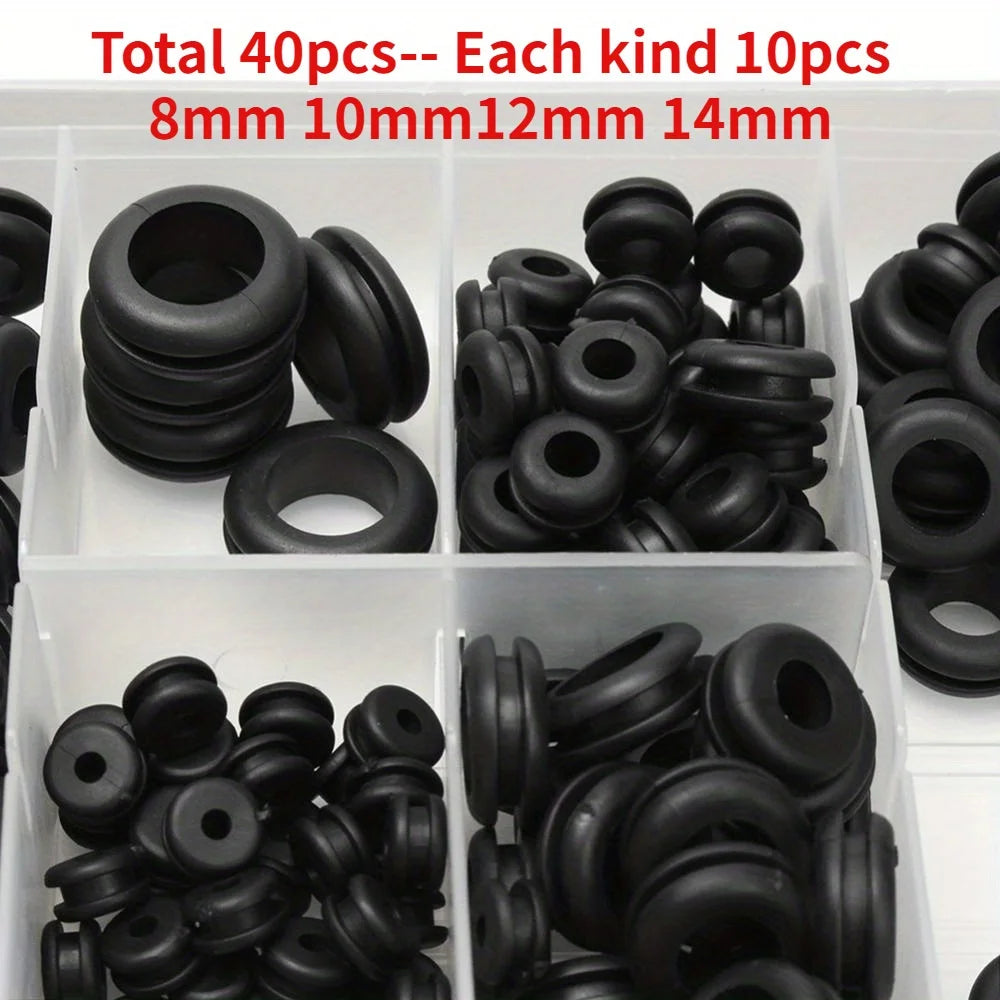 Waterproof Tackle Box Gasket & O-Ring Seal Kit – 60-Piece Multi-Size Replacement Set 4 sizes Total 40PCS Nova Fishing & Outdoors
