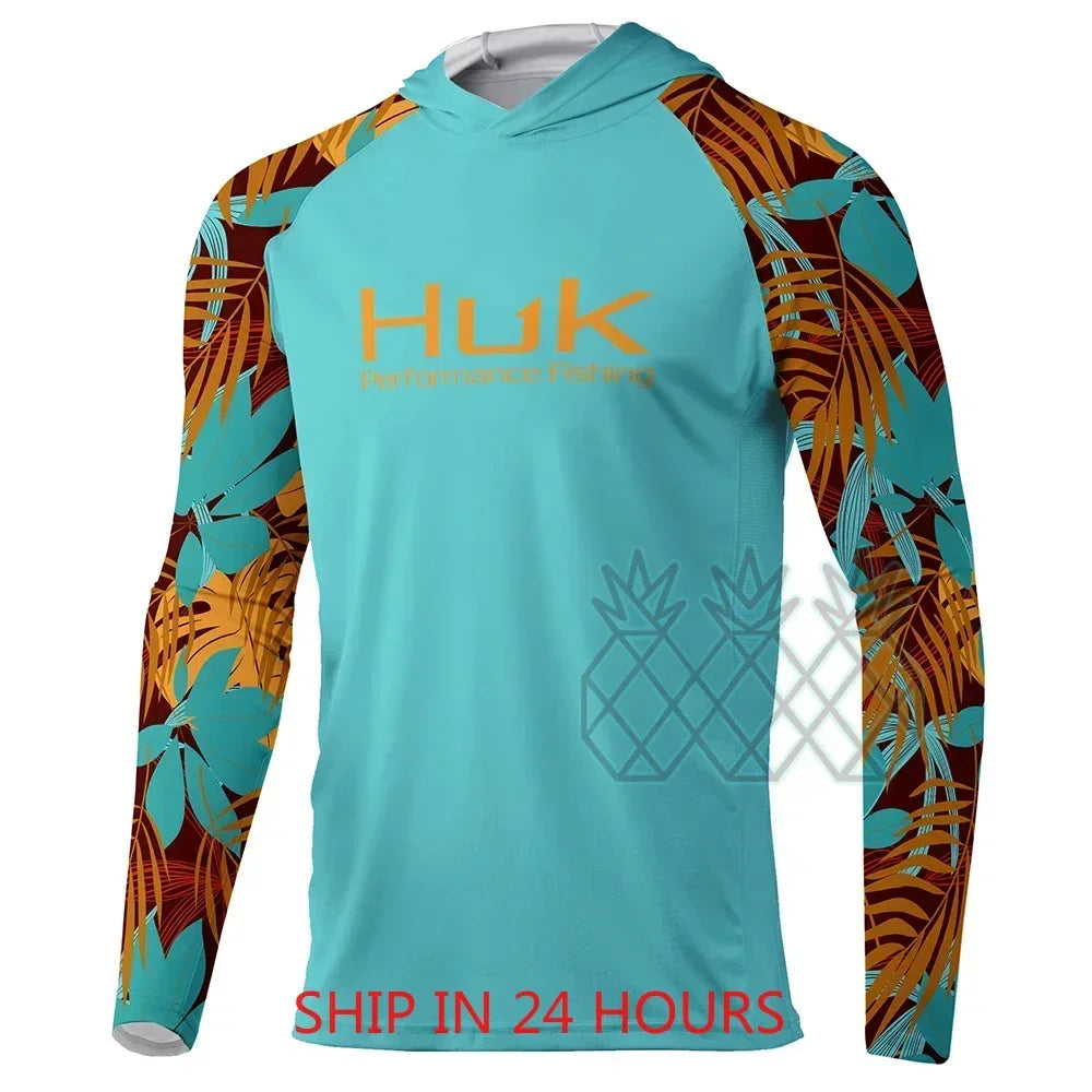 Nova Men's UPF 50+ Fishing Hoodie – Long Sleeve Sun Protection Shirt