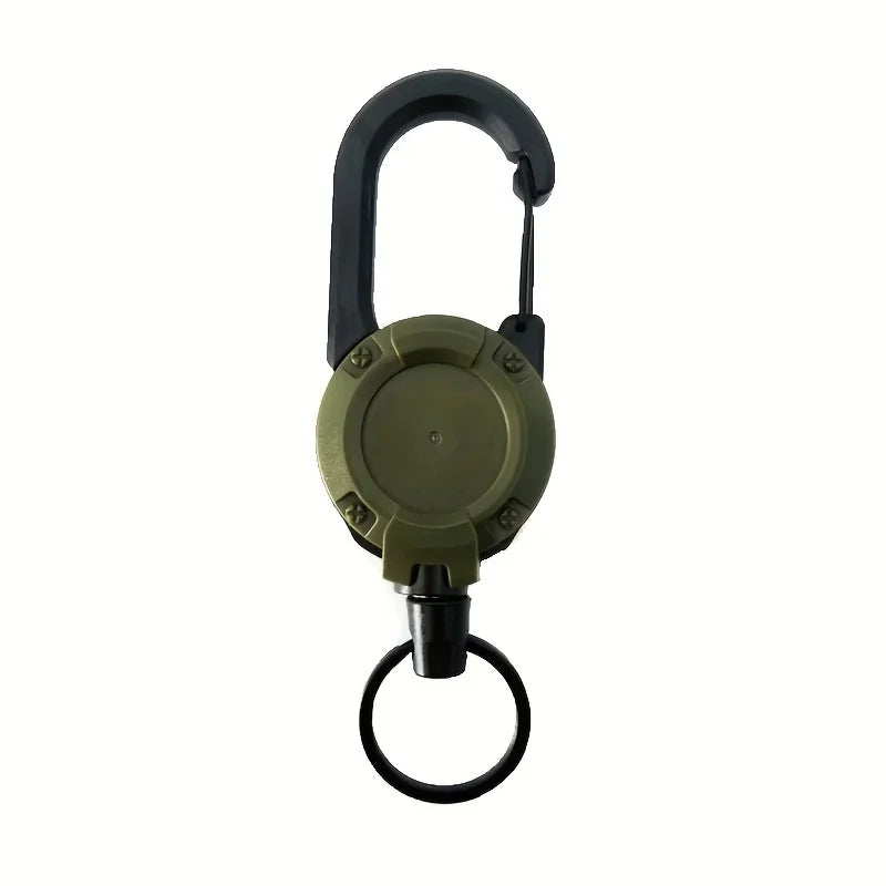 Heavy-Duty Retractable Tool Lanyard with Carabiner Clip Green (1 Piece) Nova Fishing & Outdoors