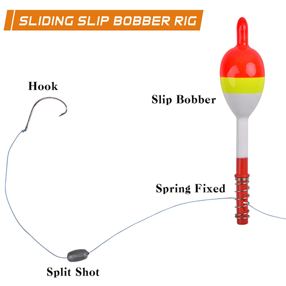 Nova Wood Slip Bobbers – Spring Stick Floats for Crappie & Panfish (5-Pack)