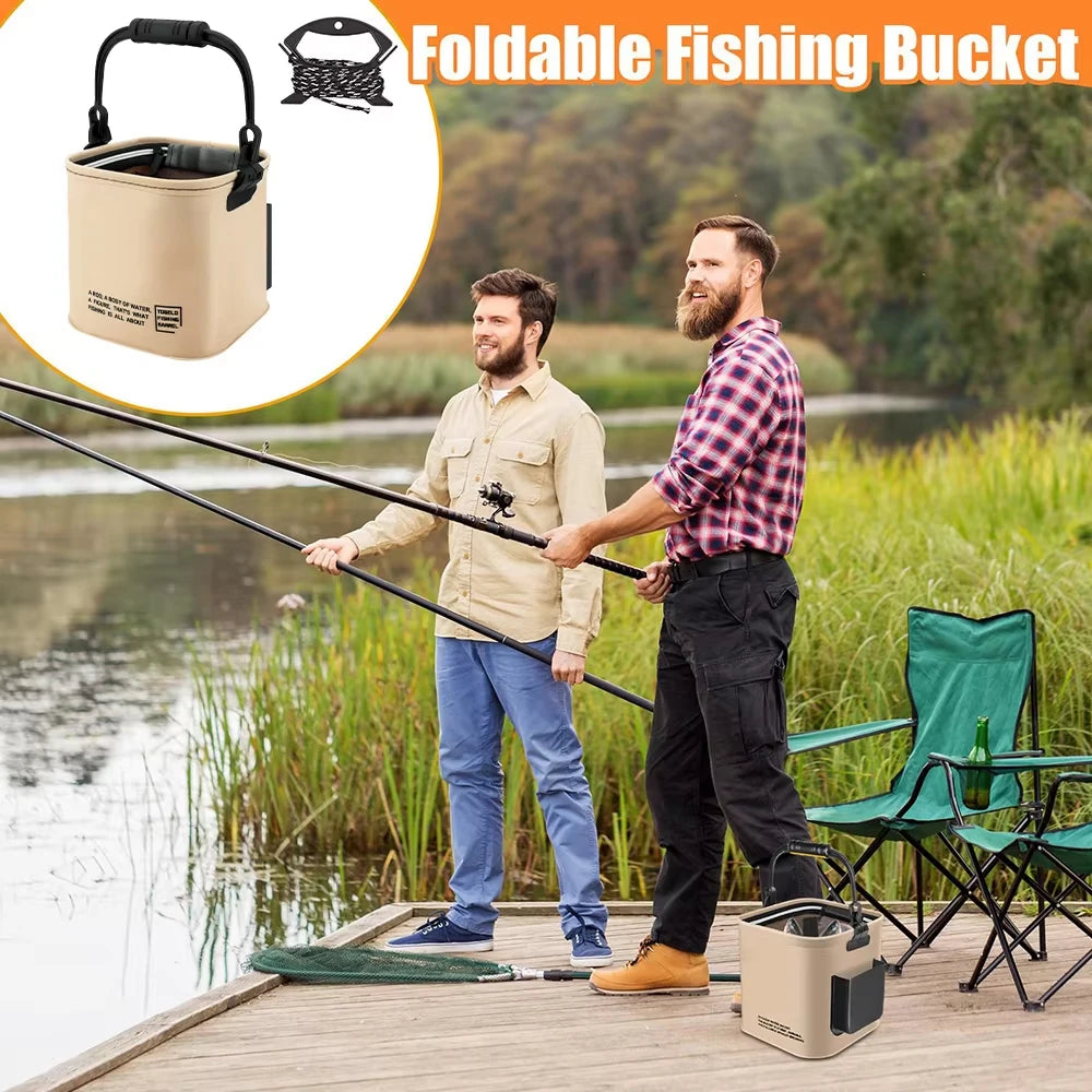 Nova Pro-Foldable EVA Fishing Bucket – Compact, Leak-Proof, & Multi-Purpose Nova Fishing & Outdoors