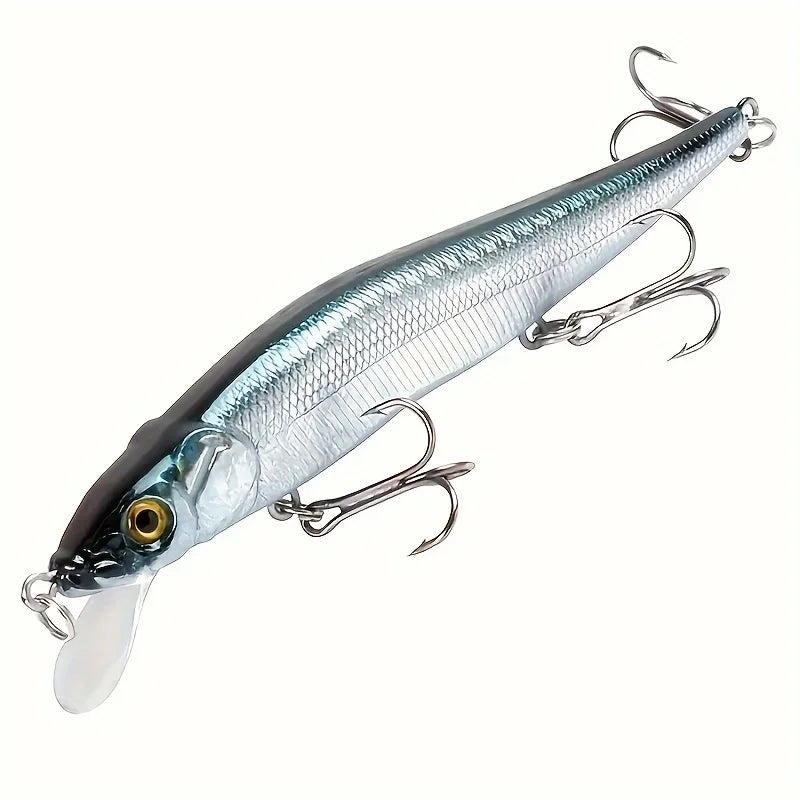 4.5in Sinking Minnow Crankbait Hard Bait – Pike & Carp Lure Silver Nova Fishing & Outdoors