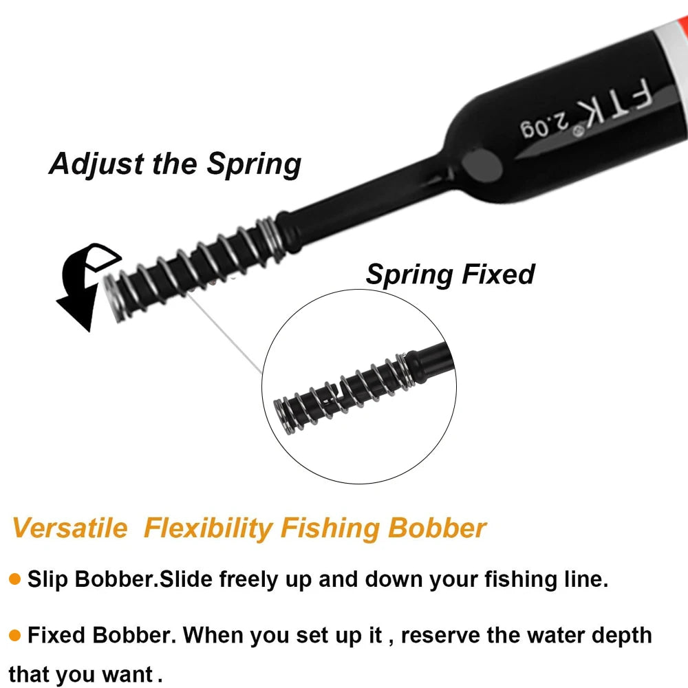 Nova Balsa Slip Bobbers – Spring Vertical Floats for Crappie, Panfish & Walleye (5-Pack)