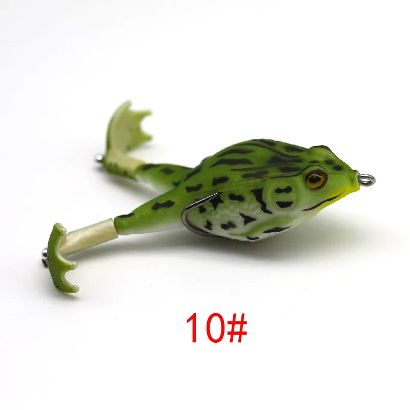 5-15 Piece Realistic Topwater Prop-Frog Lures Kit with Weedless Hooks 5-15 Pieces Nova Fishing & Outdoors