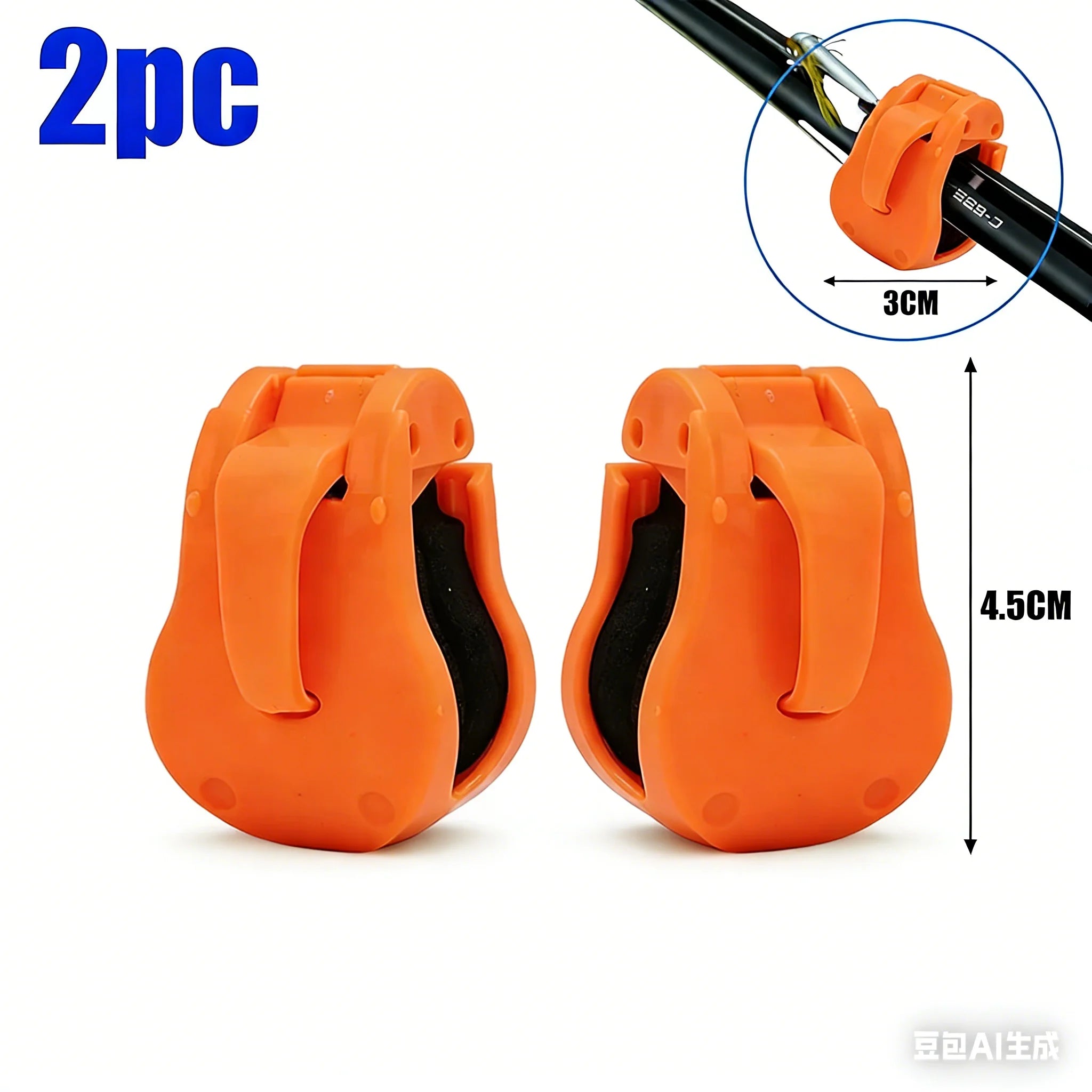 Ultimate Rod Secure Clip & Hook Keeper Orange-2pc Nova Fishing & Outdoors