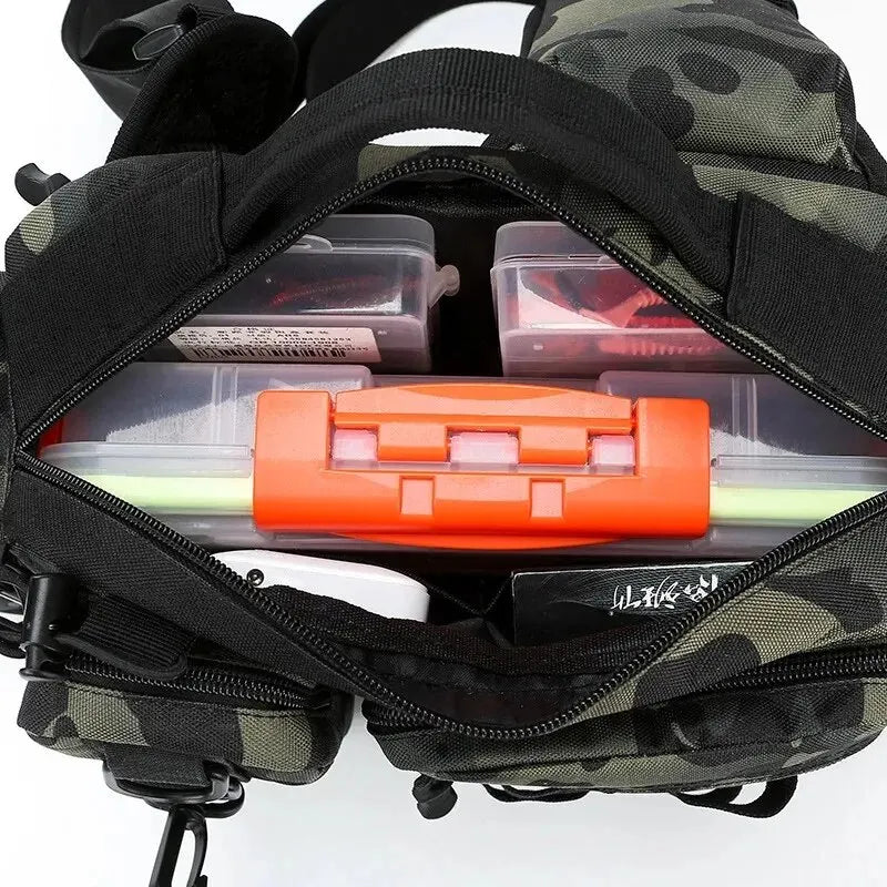 Nova Multi-Functional Fishing Tackle Backpack - Waterproof Sling Bag with Rod Holder & Gear Storage Nova Fishing & Outdoors