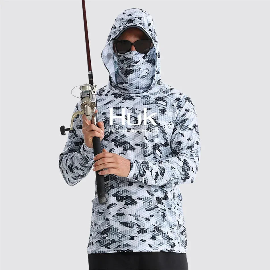 Nova Men's Performance Fishing Shirt - Animated Print Anti-UV Sunscreen Hoodie - Lightweight Quick-Dry Outdoor Apparel 14 Nova Fishing & Outdoors