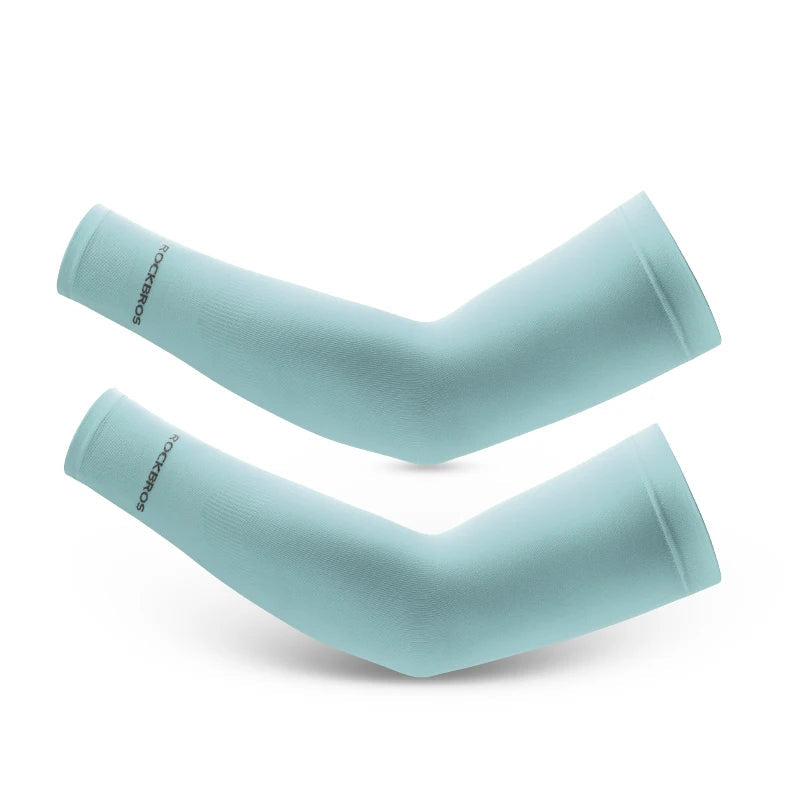Nova Ice Silk Arm Sleeves – Breathable UV Sun Protection Blue One Size Nova Fishing & Outdoors