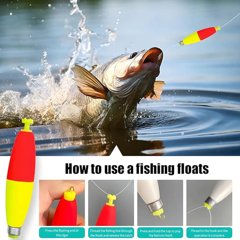 Nova Weighted Snap-On Corks – EVA Foam Peg Floats for Crappie & Panfish (12-Pack)