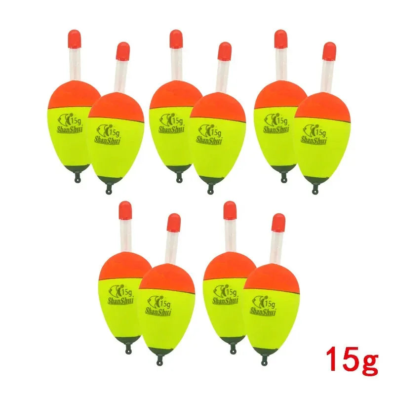 Hard-Body EVA Foam Floats – 10-Pack for Salt & Freshwater 10pcs Yellow 15g Nova Fishing & Outdoors