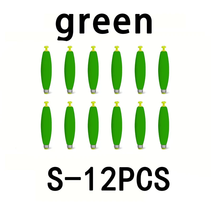 Nova Weighted Snap-On Corks – EVA Foam Peg Floats for Crappie & Panfish (12-Pack) S green Nova Fishing & Outdoors