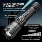 Nova 2000LM High-Power Tactical Flashlight Waterproof Searchlight for Camping Fishing Hunting