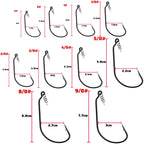 Nova Screw Lock Worm Hooks – Spring-Lock Offset Hooks for Soft Lures, Sizes 1-9/0 (10-Pack)