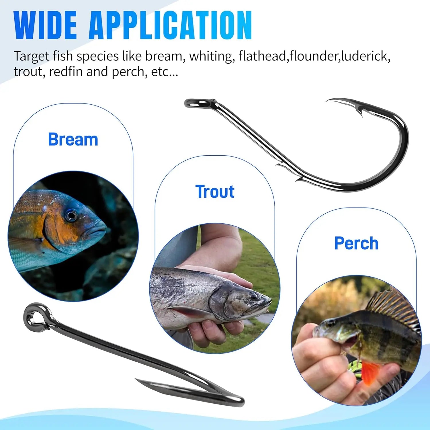 Nova Octopus Baitholder Hooks – 2X Sharp Barbed Beak Hooks, Closed Eye Saltwater (50pc)