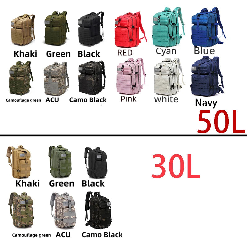 Nova Military Tactical Backpack Large Molle Outdoor Rucksack Waterproof Camping Hiking Fishing Bag