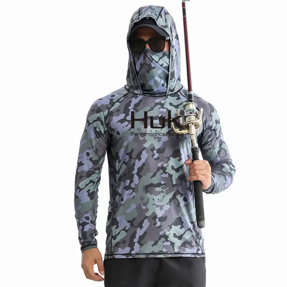 Nova Men's Performance Fishing Shirt - Animated Print Anti-UV Sunscreen Hoodie - Lightweight Quick-Dry Outdoor Apparel 10 Nova Fishing & Outdoors
