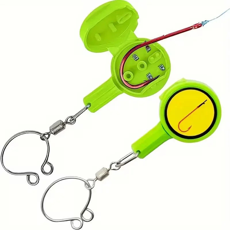 Nova Multifunctional Fishing Gadgets - 2-Pack Outdoor Fishing Line Knotter & Safe Hook Safe Guard Gea green Nova Fishing & Outdoors
