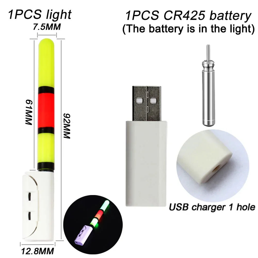 Nova Rechargeable Night Fishing Light – USB LED Rod Tip & Float Light, Waterproof 1 RG CR425 charge Nova Fishing & Outdoors