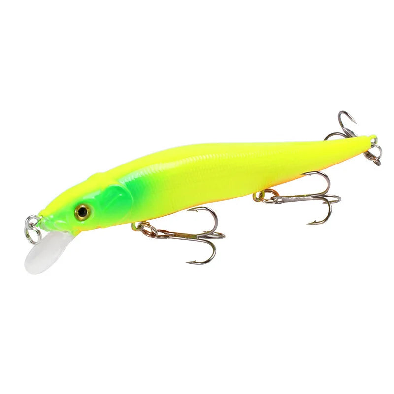 4.5in Sinking Minnow Crankbait Hard Bait – Pike & Carp Lure Light Yellow Nova Fishing & Outdoors
