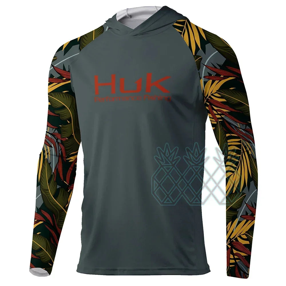 Nova Men's UPF 50+ Fishing Hoodie – Long Sleeve Sun Protection Shirt