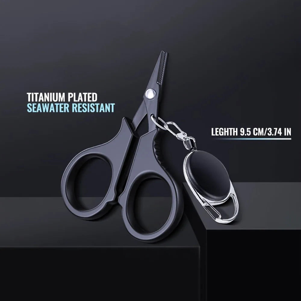Titanium Coating Stainless Steel Fishing Scissors Plier – PE Braid Line Cutter Nova Fishing & Outdoors