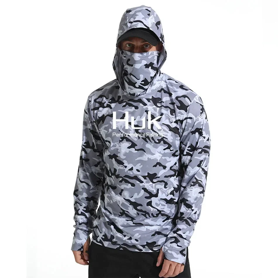 Nova Men's Performance Fishing Shirt - Animated Print Anti-UV Sunscreen Hoodie - Lightweight Quick-Dry Outdoor Apparel 18 Nova Fishing & Outdoors