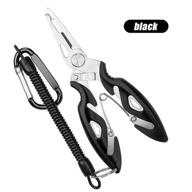 Nova Multifunctional Fishing Pliers Aluminum Alloy Braid Line Cutter Hook Remover Tool with Lanyard Black 2 Nova Fishing & Outdoors