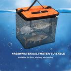 Portable Foldable Floating Mesh Fish Basket and Minnow Bucket Nova Fishing & Outdoors